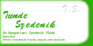 tunde szedenik business card